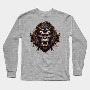 Angry Gorilla face Long Sleeve T-Shirt